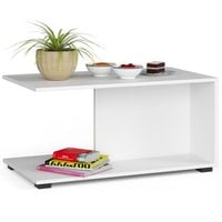 Ława kawowa, stolik, TIVO, 90x50x45 cm, biel, mat | TYLETEGOTU