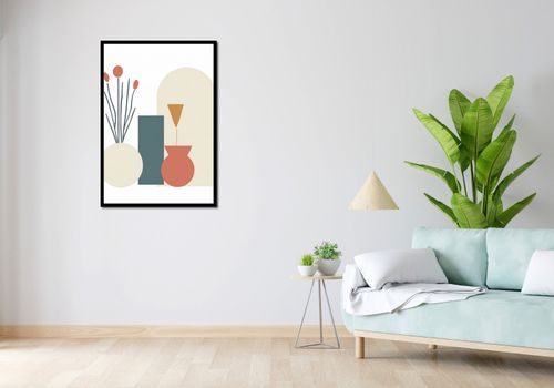 Plakat 70x100cm Kremowe Wazony na Arena.pl