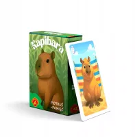 Karty do gry dla dzieci z pięknymi obrazkami Kapibara Piotruś + Pamięć 2w1