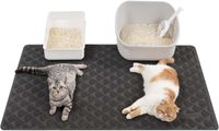 Duża Mata pod Kuwetę dla Kota 119x89 Wodoodporna Antypoślizgowa Czarna