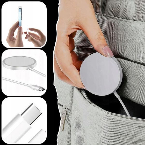 ŁADOWARKA INDUKCYJNA + SZYBKOŁADOWARKA DO IPHONE 15/20W USB-C - LIGHTING zdjęcie 8