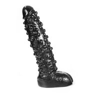 mister b - tonguebiter large dildo (czarne)