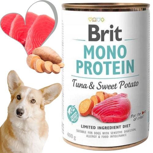 mokra karma dla psa brit mono protein tuna & sweet potato 400 g tuńczyk na Arena.pl