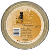 Karma dla kota bez sztucznych dodatków Catz Finefood KURCZAK, CIELĘCINA 85g