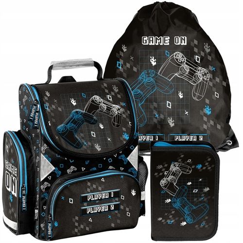 TORNISTER szkolny PASO GAME PLECAK - klasa 1-3 -ZESTAW 3 el. na Arena.pl