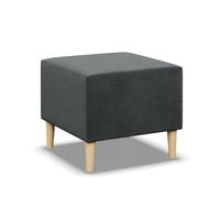 Pufa, podnóżek, MILO, velvet, 51x51x40 cm, ciemny szary | TYLETEGOTU