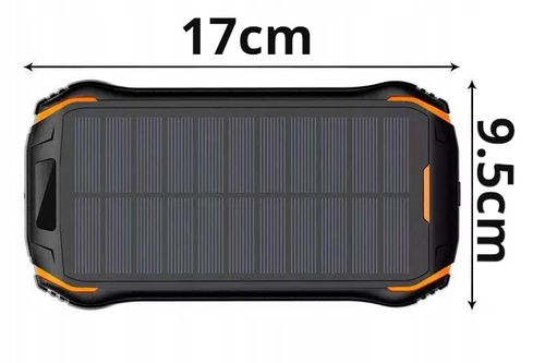 SOLARNY POWER BANK 26800mAh 2xUSB LATARKA INDUKCJA na Arena.pl