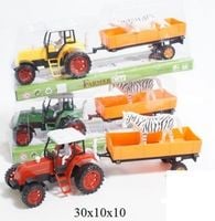 traktor z przyczepą z zebrą