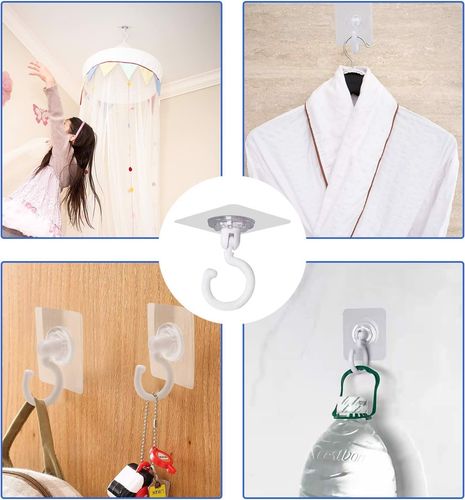 Haczyki Ścienne i Sufitowe Samoprzylepne 10szt na Arena.pl