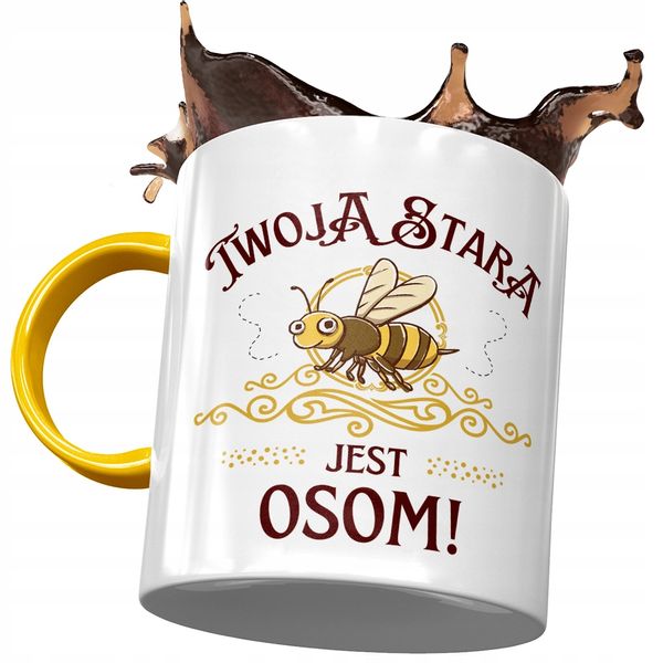 Kubek Żółty Dla Twojej Starej Jest Osom! Prezent Z Nadrukiem Ze Zdjęciem zdjęcie 1