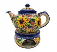 CZAJNIK Z PODGRZEWACZEM CERAMIKA BOLESŁAWIEC