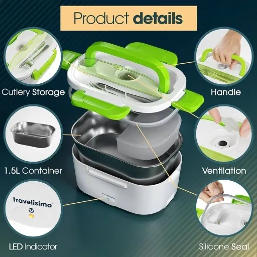 ELEKTRYCZNY LUNCHBOX TERMOS SAMOCHODOWY OBIADOWY zdjęcie 4