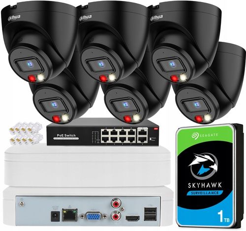 Zestaw Monitoringu Dahua Bez Kabla 6 Kamer 4Mpx Rejestrator 8 Kanałów 1TB na Arena.pl