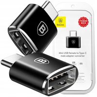ADAPTER PRZEJŚCIÓWKA USB NA USB-C TYP C BASEUS OTG DO TELEFONU LAPTOPA 2SZT