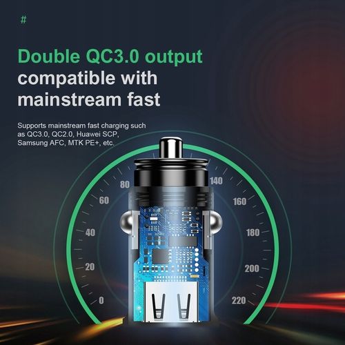 Baseus ładowarka samochodowa 2xUSB QC 3.0 Moc 30W na Arena.pl