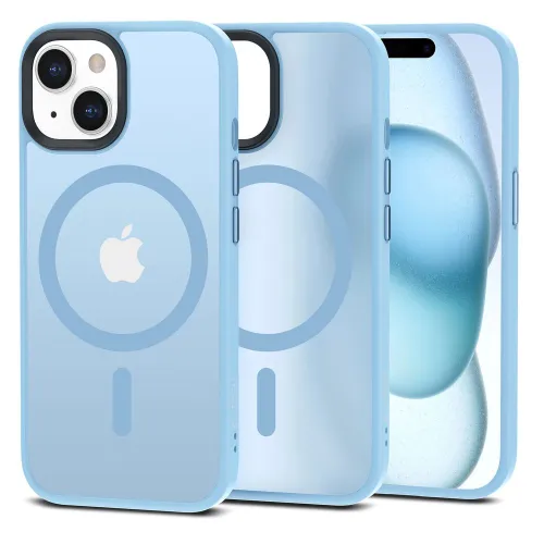 Etui Tech-Protect MagMat MagSafe na iPhone 15 - niebieski mat na Arena.pl