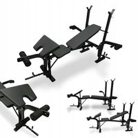 Ławka ławeczka treningowa ze stojakami regulowana z modlitewnik rozpiętki