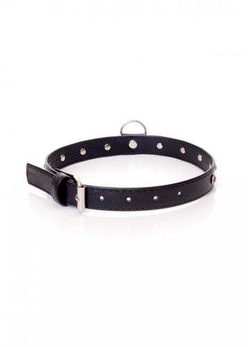 fetish b   series collar   2 cm pink crystal na Arena.pl