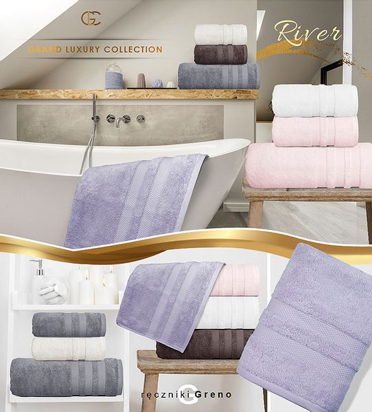 Ręcznik River 70x130 gruby bawełna Greno brązowy zdjęcie 5
