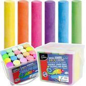 KREDA JUMBO KIDEA 20 szt. (6 NEON) – Kolorowa kreda chodnikowa DUŻA