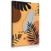 Obraz Canvas Do Salonu Rośliny Liście Monstery Palmy Styl Boho 30cm x 40cm