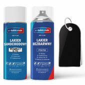 lakier samochodowy w sprayu + bezbarwny połysk renault nv676 pearl black
