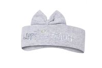 BROEL Basic 1 opaska niemowlęca kokarda szara 38-40