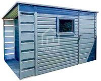 Schowek Domek Ogrodowy 2,5x2,5m + Wiata 0,5 Drzwi Okno spad w tył PLG146