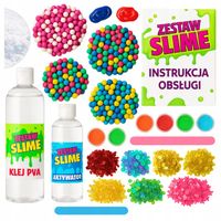ZESTAW SLIME WOW! DO ROBIENIA GLUTÓW WIELKI KREATYWNY BOX FABRYKA PREZENT