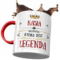 Kubek Czerwony Dla Kasi Katarzyny Żony Na Prezent Z Nadrukiem Ze Zdjęciem