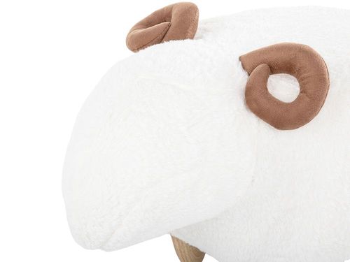 Pufa Tapicerowana Biała Lamb na Arena.pl