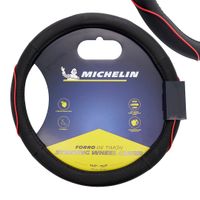 MICHELIN Pokrowiec na kierownicę "M" 36,8-39,4 cm, czarno-czerwony