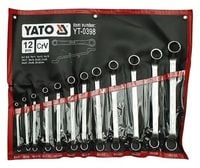 YATO KPL. KLUCZY OCZKOWE ODGIĘTE Z POLEROWANĄ GŁÓWKĄ 6-32MM 12SZTUK YT-0398
