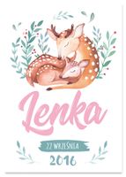 Plakat metryczka dla twojego dziecka 70x100 cm