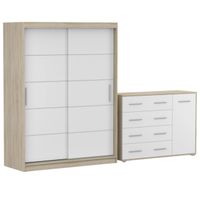 Zestaw VISTA 06 Szafa 150 Komoda FRIDA 02 135 półki SB PRODUCENT