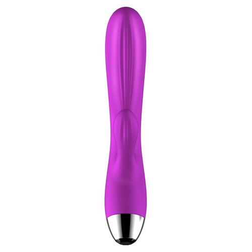 wibrator silicone vibrator and pulsator purple usb 7+7 function / heating na Arena.pl