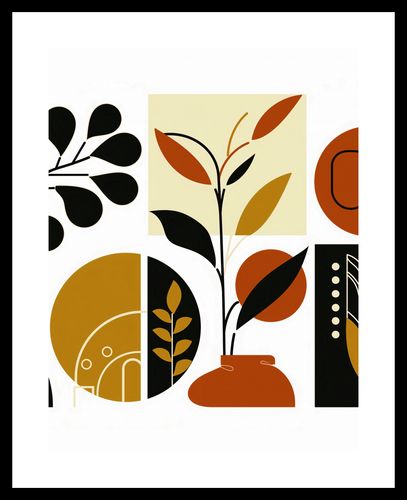 Plakat 50x65cm Kolaż Botaniczny na Arena.pl
