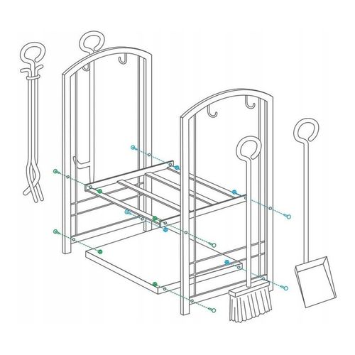 STOJAK NA DREWNO KOMINKOWE OPAŁOWE KOSZ NA DRZEWO DREWNO SPAWANY W CAŁOŚCI na Arena.pl