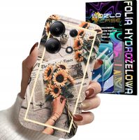ETUI CASE DO XIAOMI NOTE 13 4G - SŁONECZNIK KWIATY DLA KOBIET PLECK + FOLIA