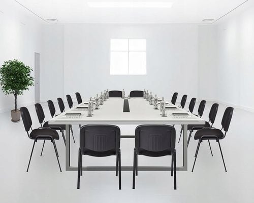 Krzesło konferencyjne ISO Black Czarne do biura, sali, poczekalni na Arena.pl