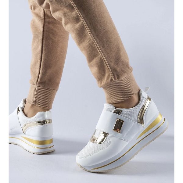 Białe sneakersy na platformie r.40 zdjęcie 3