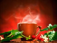 FOTOTAPETA kuchenna KUBEK LIŚCIE OWOCE 395x280