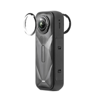 Zestaw Osłon 2x Poliwęglan Ochrona Osłona na Obiektyw do Insta360 X5 X 5