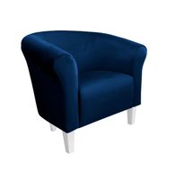 Fotel Milo nogi białe granatowy MG16