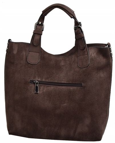 DELAURE TOREBKA damska SHOPPER A4 CASUAL ZAMSZ czekolada na Arena.pl