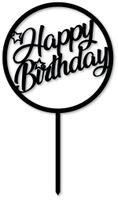 Topper na tort - Happy Birthday - koło