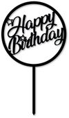 Topper na tort - Happy Birthday - koło