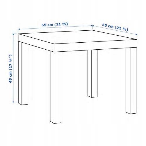 IKEA LACK stolik 55x55 cm BIAŁY POŁYSK na Arena.pl