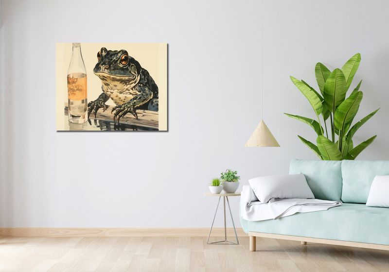 Obraz 90x70cm Refleksje Błotniaka zdjęcie 2