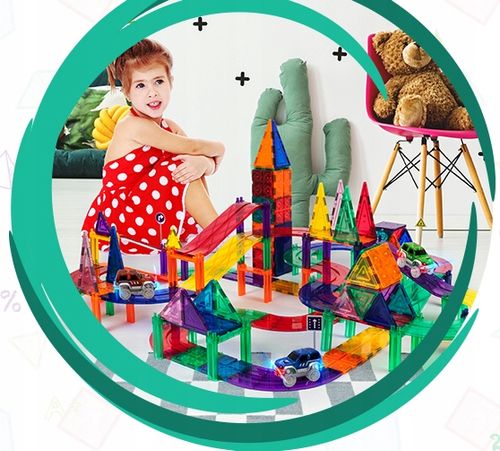 Tor magnetyczny samochodowy Picasso Tiles klocki magnetyczne 50 el duży na Arena.pl